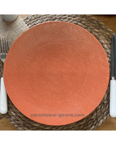 ASSIETTE PLATE MADO DIAMETRE 27CM COULEUR TERRACOTTA EN GRES/