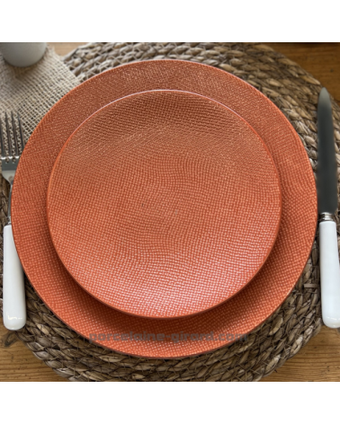 ASSIETTE PLATE MADO DIAMETRE 27CM COULEUR TERRACOTTA EN GRES/