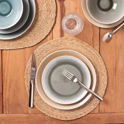 ASSIETTE PLATE AMEL BLEU 27CM