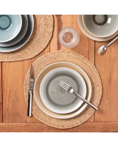 ASSIETTE PLATE AMEL BLEU 27CM