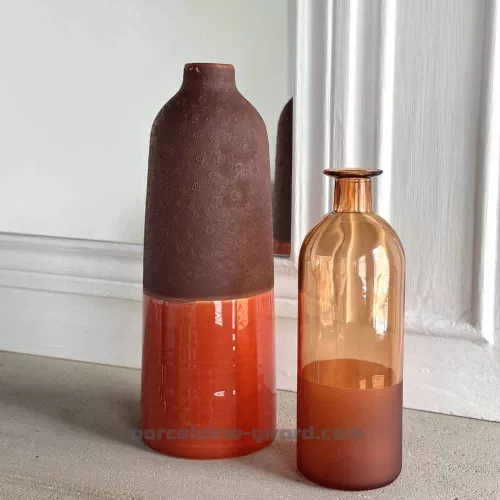Vase matt orange brun " Collection capsule Aura"