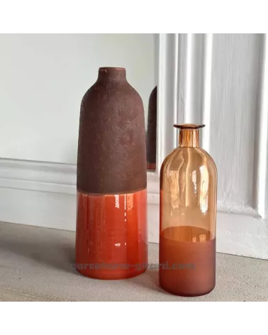 Vase matt orange brun " Collection capsule Aura"