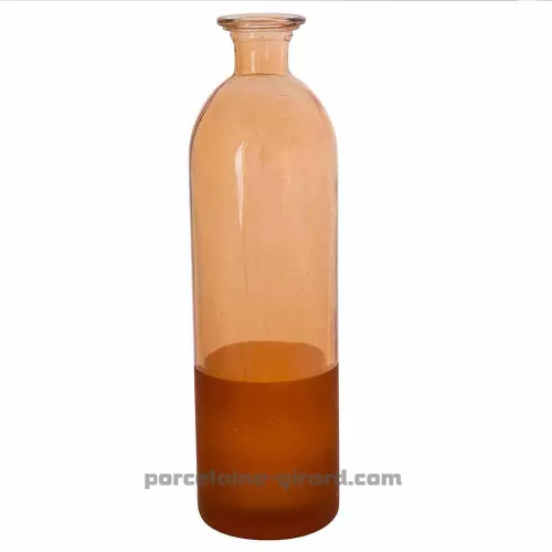 Vase bouteille peach verre "Collection capsule Aura"