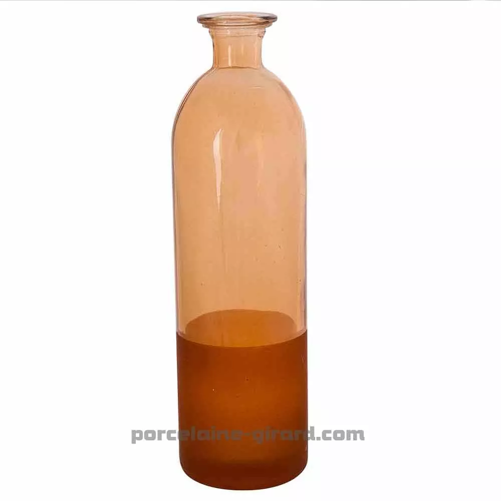 Vase bouteille peach verre "Collection capsule Aura"