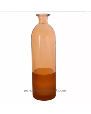Vase bouteille peach verre "Collection capsule Aura"