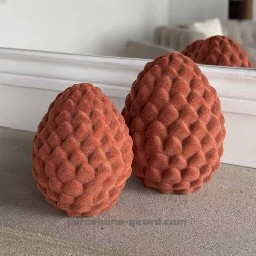 Pomme de pin en Velour " collection capsule Aura"