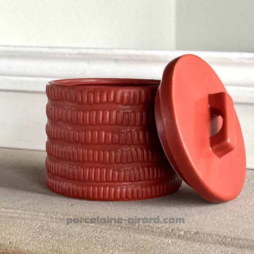 Pot avec couvercle Paprika " collection capsule Aura"