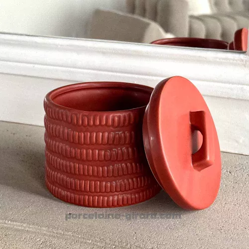 Pot avec couvercle Paprika " collection capsule Aura"