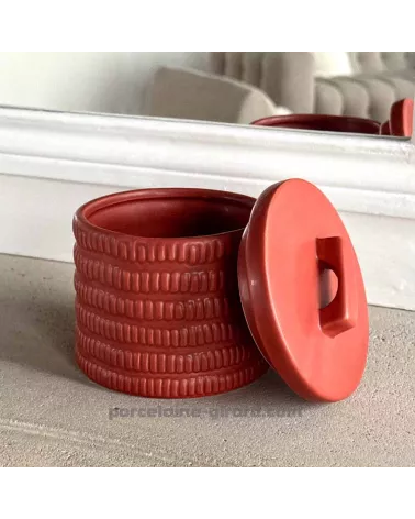Pot avec couvercle Paprika " collection capsule Aura"