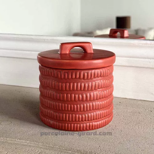 Pot avec couvercle Paprika " collection capsule Aura"