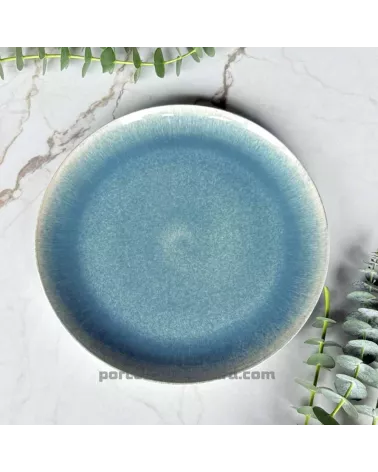ASSIETTE PLATE AMEL BLEU 27CM