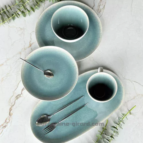 ASSIETTE DESSERT AMEL BLEU 22C